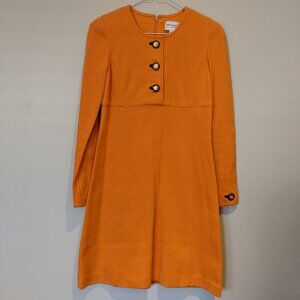 Adrienne Vittadini Petite Cotton Tangerine Orange Dress Size 2